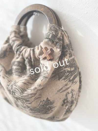 画像2: MARCHE' DE SOEUR／木の持ち手バッグ・クラシックウール