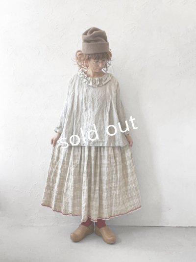 画像7: 【再入荷】MARCHE' DE SOEUR／ギャザースカート・赤耳チェック