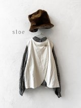 sloe/2wayラウンドベスト・ナチュラル