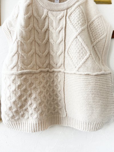 画像5: SO／アラン柄ワイドベスト・ブラッドレッド