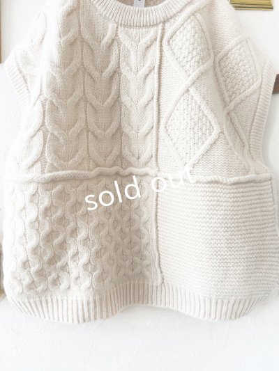 画像8: SO／アラン柄ワイドベスト・ブラッドレッド