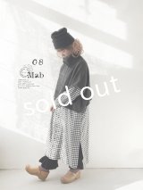 08mab/もちもちニットポンチョ・チャコール