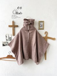 08mab/もちもちニットポンチョ・モカ
