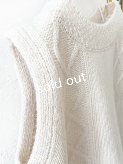 画像5: SO／後ろボタンニットベスト・ブラウン