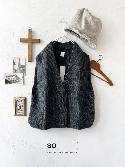 画像2: SO／シェットリノピン付きベスト・チャコール