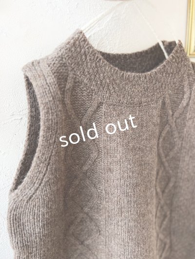 画像3: SO／後ろボタンニットベスト・ブラウン