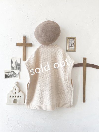 画像9: SO／アラン柄ワイドベスト・オートミール