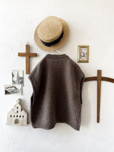 画像4: SO／アラン柄ワイドベスト・ブラウン