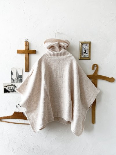 画像8: 08mab/もちもちニットポンチョ・アイボリー