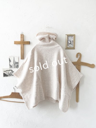 画像8: 08mab/もちもちニットポンチョ・アイボリー