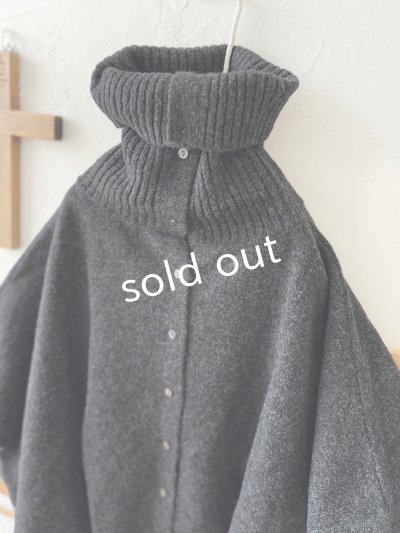 画像3: 08mab/もちもちニットポンチョ・チャコール