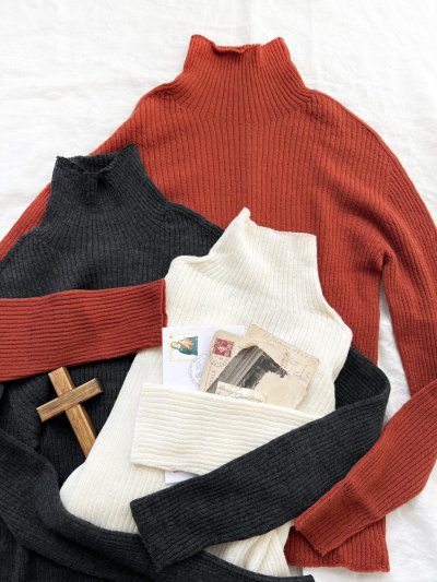 画像2: SO／ウールタートルテレコカットソー
