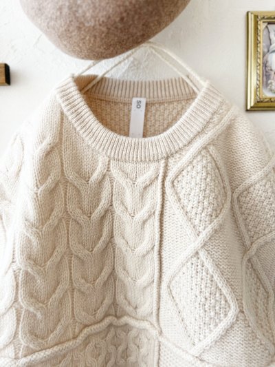 画像4: SO／アラン柄ワイドベスト・ブラッドレッド