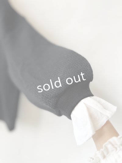 画像5: MAGALI /クォーターニットフリルプルオーバー・ブラック