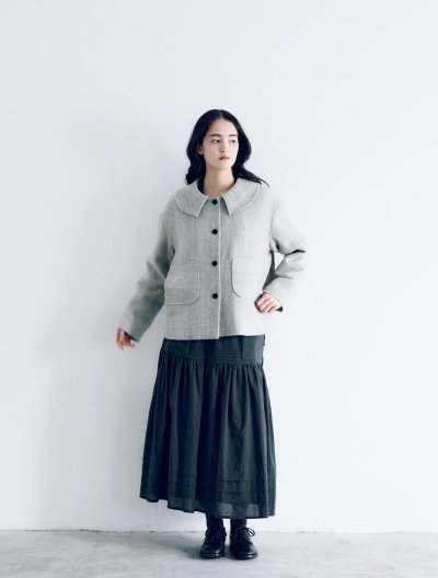 画像13: MAGALI /シェットランドウールリネンコート・ライトベージュ