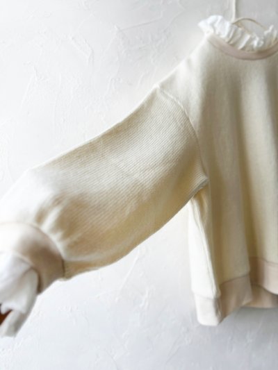 画像7: MAGALI /クォーターニットフリルプルオーバー・アイボリー