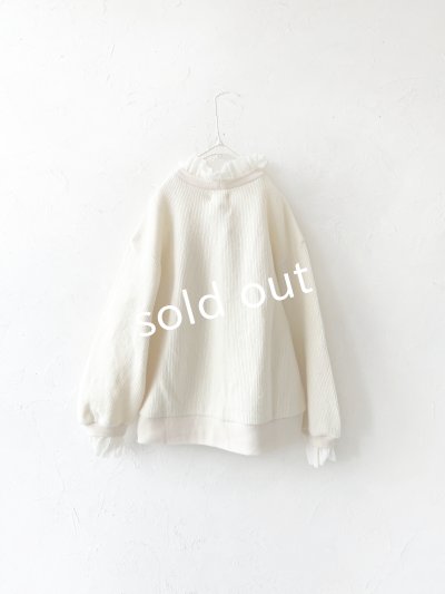 画像10: 【SALE】MAGALI /クォーターニットフリルプルオーバー・アイボリー