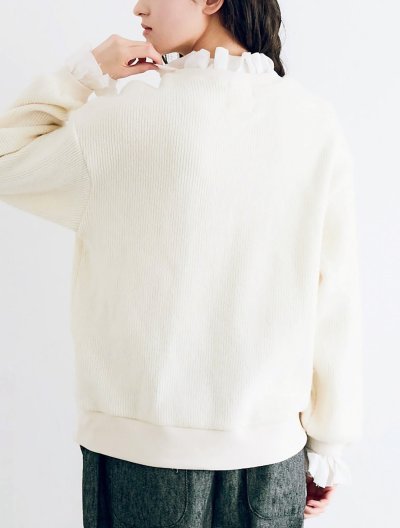 画像15: MAGALI /クォーターニットフリルプルオーバー・アイボリー