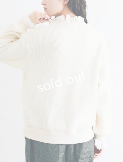 画像19: MAGALI /クォーターニットフリルプルオーバー・ブラック