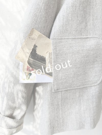 画像3: MAGALI /シェットランドウールリネンコート・ライトベージュ