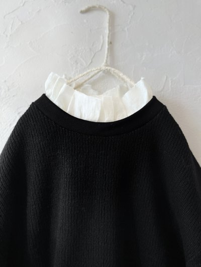 画像2: MAGALI /クォーターニットフリルプルオーバー・ブラック