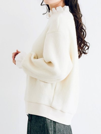 画像16: MAGALI /クォーターニットフリルプルオーバー・アイボリー