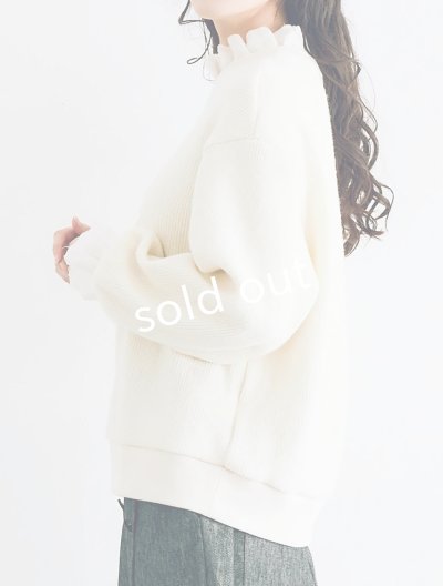 画像20: MAGALI /クォーターニットフリルプルオーバー・ブラック