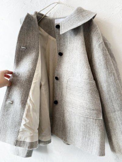 画像10: MAGALI /シェットランドウールリネンコート・ライトベージュ