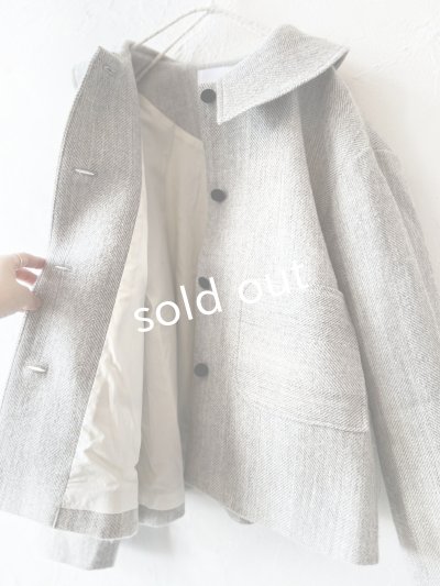 画像10: MAGALI /シェットランドウールリネンコート・ライトベージュ