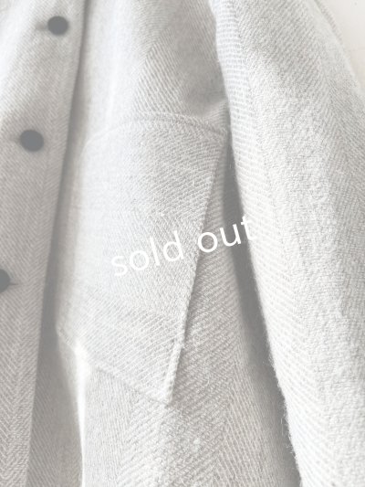 画像4: MAGALI /シェットランドウールリネンコート・ライトベージュ