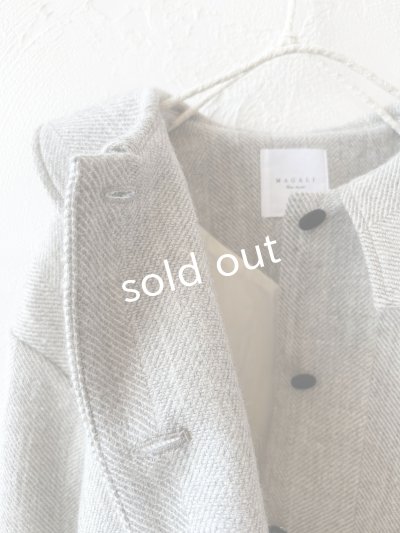 画像11: MAGALI /シェットランドウールリネンコート・ライトベージュ