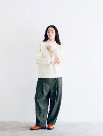 画像12: MAGALI /クォーターニットフリルプルオーバー・アイボリー