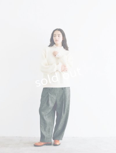 画像12: MAGALI /クォーターニットフリルプルオーバー・ブラック