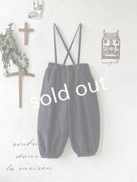 【SALE】MAGALI /コーデュロイバルーンパンツ・チャコール