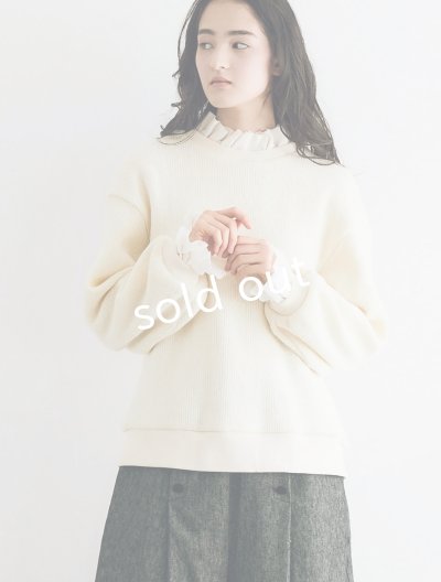 画像10: MAGALI /クォーターニットフリルプルオーバー・ブラック