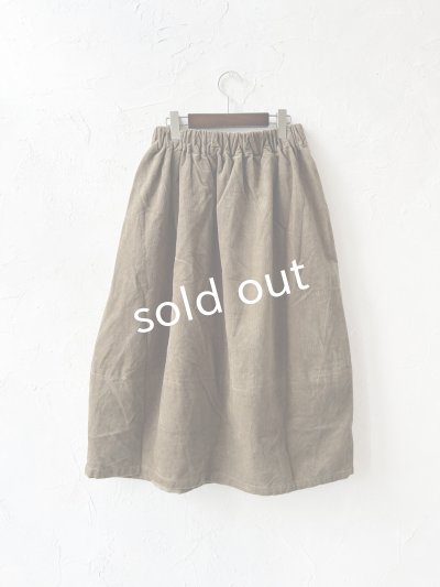 画像5: SO／綾コーデュロイコクーンスカート・カーキ