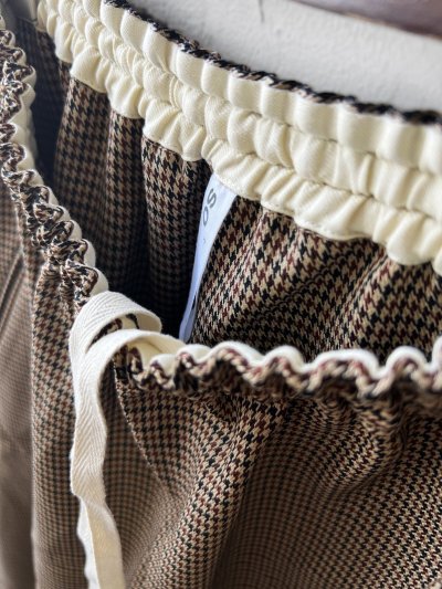 画像6: SO／ギャザーコクーンスカート・キャメルチドリ