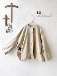SO／綾コーデュロイコクーンジャケット・ライトベージュ