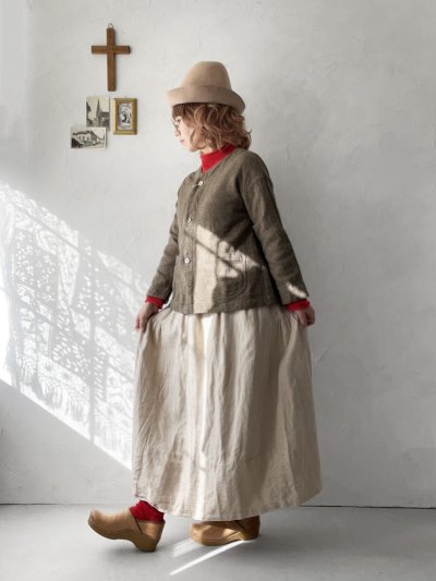 画像11: seasew.／103 ツイードノーカラージャケット・ブラウンチェック