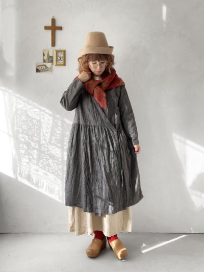 画像10: seasew.／103 起毛カシュクールワンピース・グレージュ