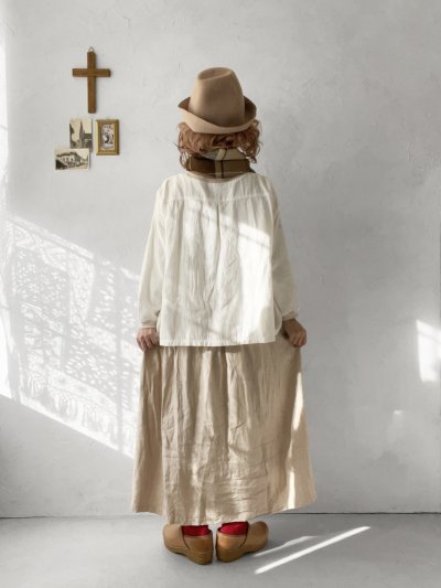 画像10: seasew.／704 起毛ランダムギャザースカート・ベージュ