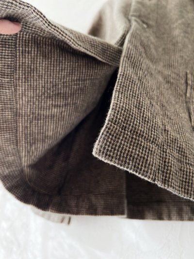 画像7: seasew.／103 ツイードノーカラージャケット・ブラウンチェック