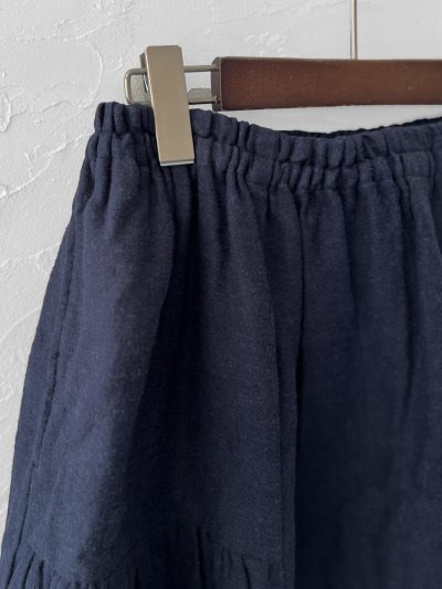 画像3: seasew.／704 起毛ランダムギャザースカート・ネイビー