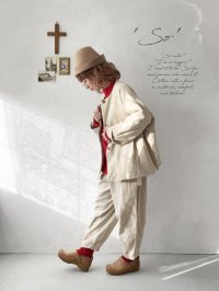 SO／綾コーデュロイカーブパンツ・ライトベージュ