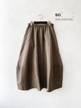 SO／ギャザーコクーンスカート・キャメルチドリ