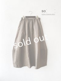 【SALE】SO／ギャザーコクーンスカート・キャメルチドリ