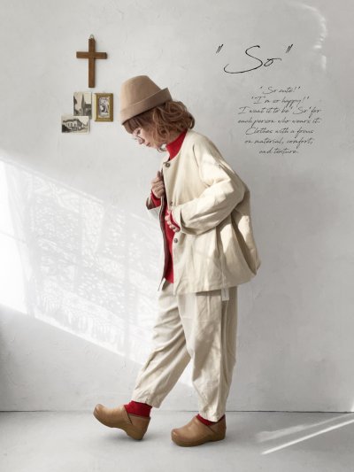 画像14: SO／綾コーデュロイコクーンジャケット・ライトベージュ