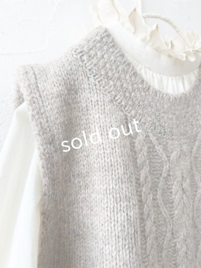 画像5: SO／後ろボタンニットベスト・サンドベージュ