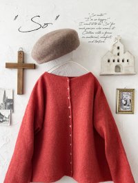 SO／2wayニットカーディガン・ブラッドレッド