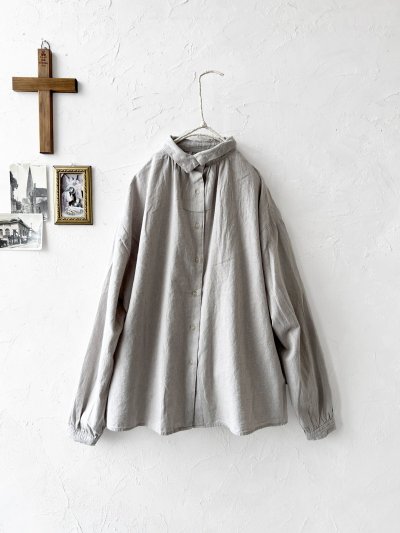 画像7: SO／重なり衿の2wayブラウス・グレーシャンブレー